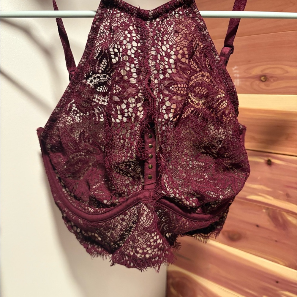 Lace Bralette in Rich Burgundy